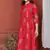 FUCSHIA GOLD PRINTED KURTA