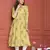 LIME GREEN GOLD PRINTED KURTA