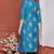 BLUE GOLD PRINTED KURTA