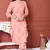 PEACH PRINTED KURTA AND BOTTOM