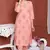 PEACH PRINTED KURTA AND BOTTOM