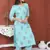BLUE PRINTED KURTA AND BOTTOM