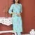 BLUE PRINTED KURTA AND BOTTOM