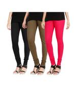 Black COTTON plain stitched Leggings