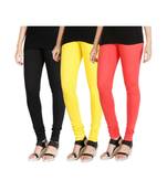 Black COTTON plain stitched Leggings