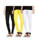 Black COTTON plain stitched Leggings