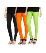 Black COTTON plain stitched Leggings