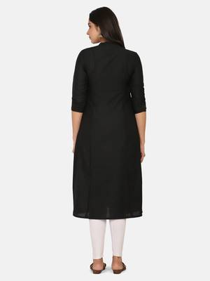 Black Solid Kurta 11
