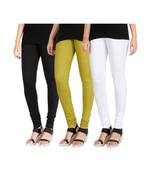 Black COTTON plain stitched Leggings