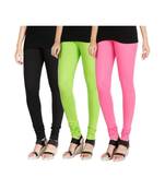 Black COTTON plain stitched Leggings