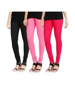 Black COTTON plain stitched Leggings