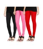 Black COTTON plain stitched Leggings