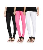 Black COTTON plain stitched Leggings