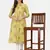 LIME GREEN GOLD PRINTED KURTA