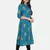 BLUE GOLD PRINTED KURTA