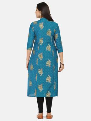 Blue Gold Printed Kurta 10