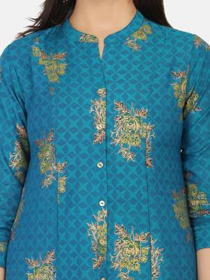 Blue Gold Printed Kurta 11