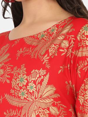 Red Printed Kurta And Bottom And Dupatta 13