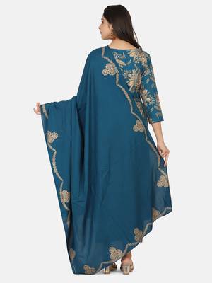 Blue Printed Kurta And Bottom And Dupatta 10