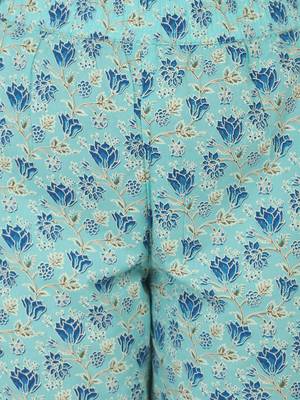 Blue Printed Kurta And Bottom 11