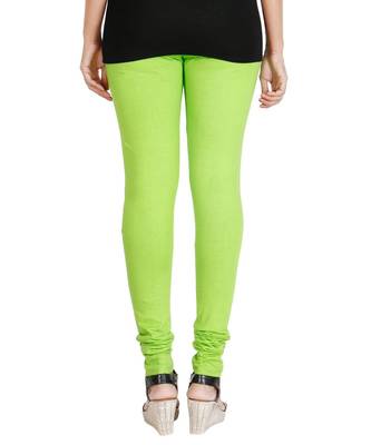 Orange COTTON plain stitched Leggings 3