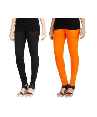 Black COTTON plain stitched Leggings 4