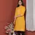 YELLOW PRINTED KURTA