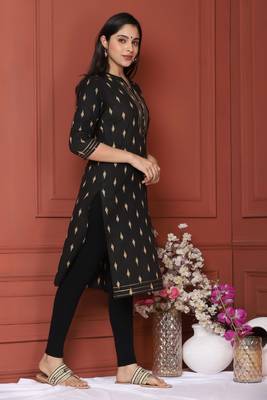 Black Printed Kurta 2