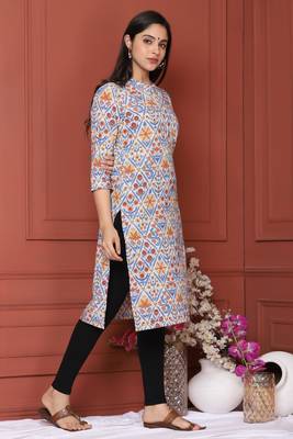 Blue Printed Kurta 2