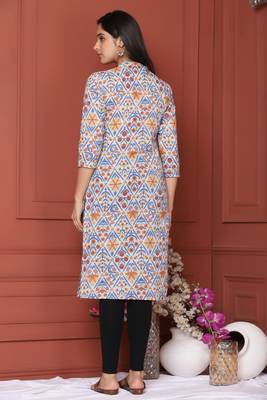 Blue Printed Kurta 3
