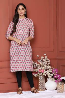 Grey Printed Kurta 2