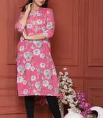 Pink Printed Kurta