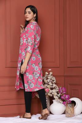 Pink Printed Kurta 3