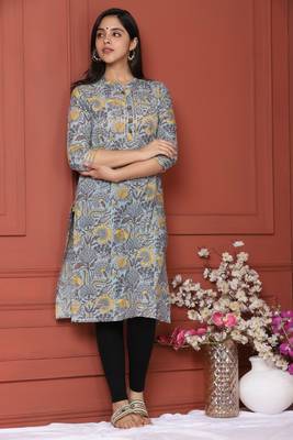 Aqua Printed Kurta 2