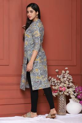 Aqua Printed Kurta 4