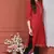 RED PRINTED KURTA