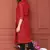 RED PRINTED KURTA
