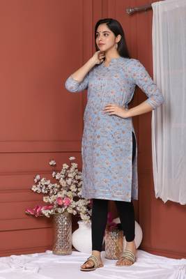 Blue Printed Kurta 1