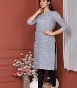 Blue Printed Kurta