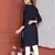 BLACK SOLID KURTA