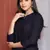 BLACK SOLID KURTA