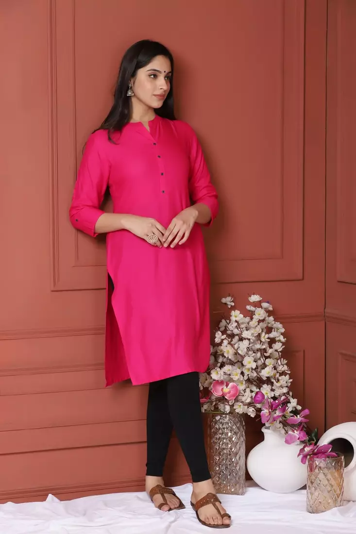 PINK SOLID KURTA
