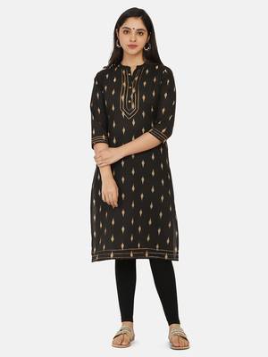 Black Printed Kurta 5