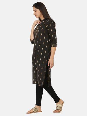 Black Printed Kurta 6