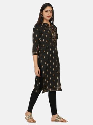 Black Printed Kurta 7