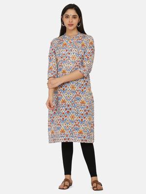 Blue Printed Kurta 4