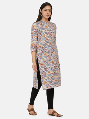 Blue Printed Kurta 6