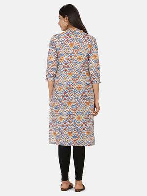 Blue Printed Kurta 7