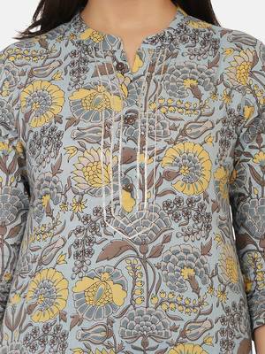 Aqua Printed Kurta 6