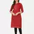 RED PRINTED KURTA
